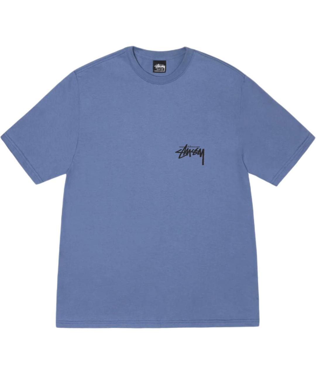 STUSSY Синяя хлопковая футболка, фото 1