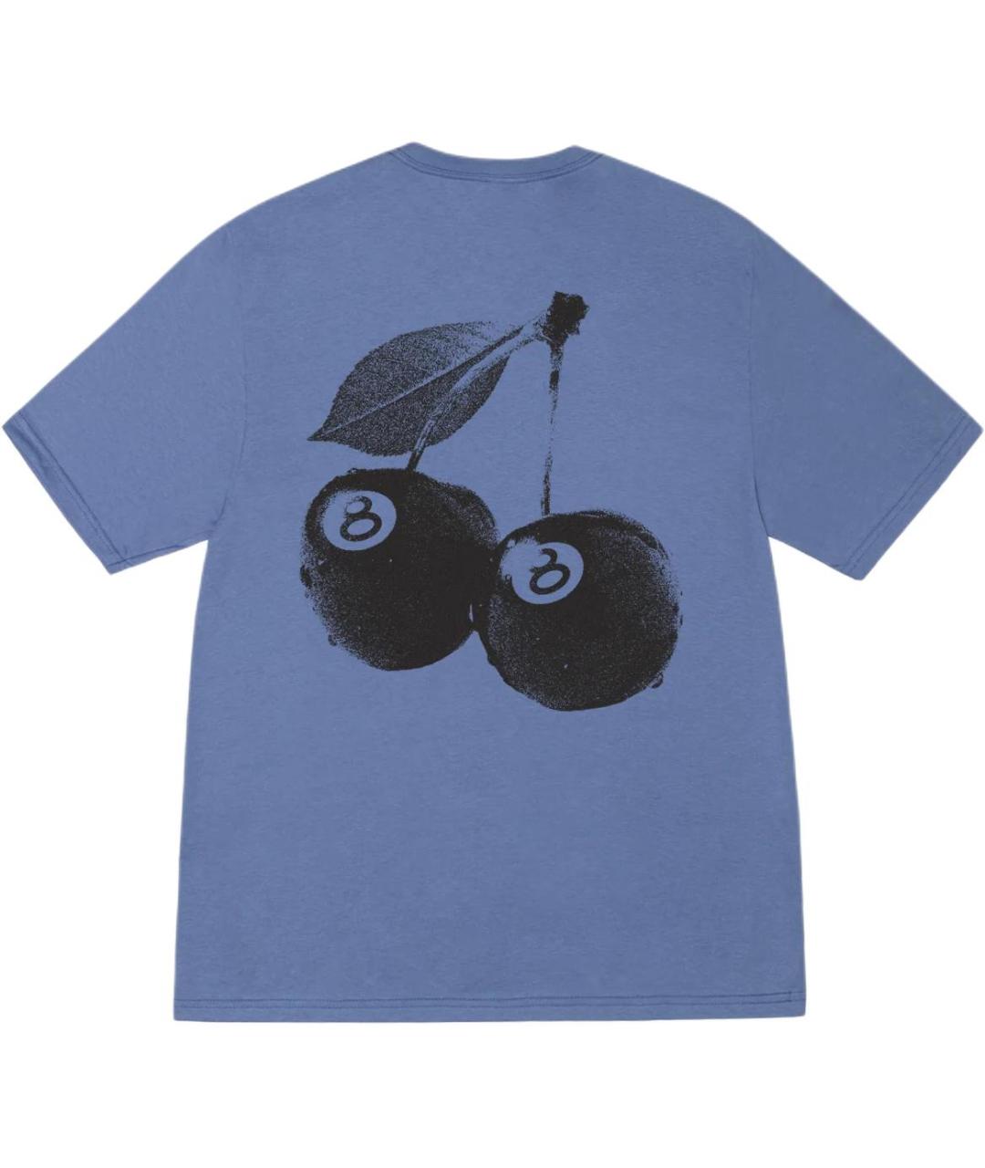 STUSSY Синяя хлопковая футболка, фото 2