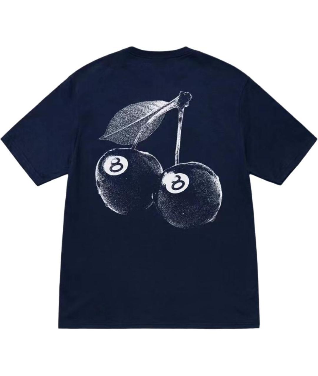 STUSSY Темно-синяя футболка, фото 2