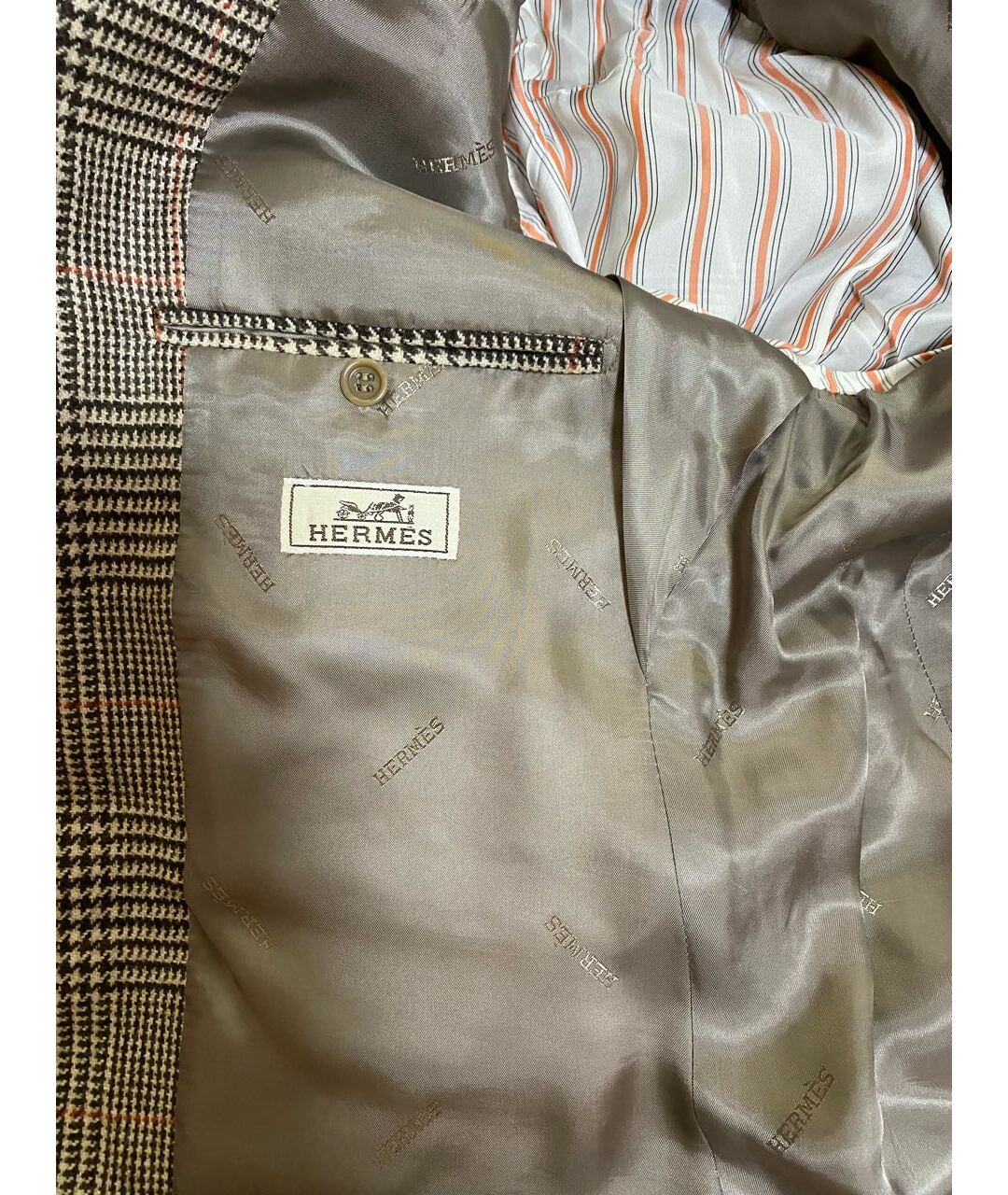 HERMES PRE-OWNED Коричневый кашемировый пиджак, фото 5