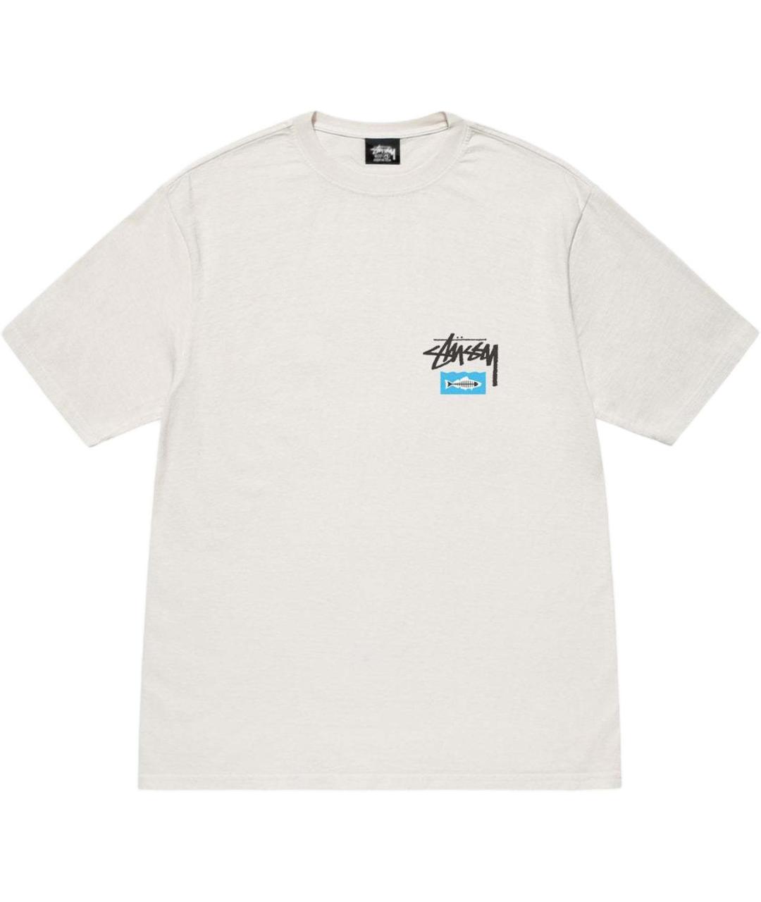 STUSSY Белая футболка, фото 1