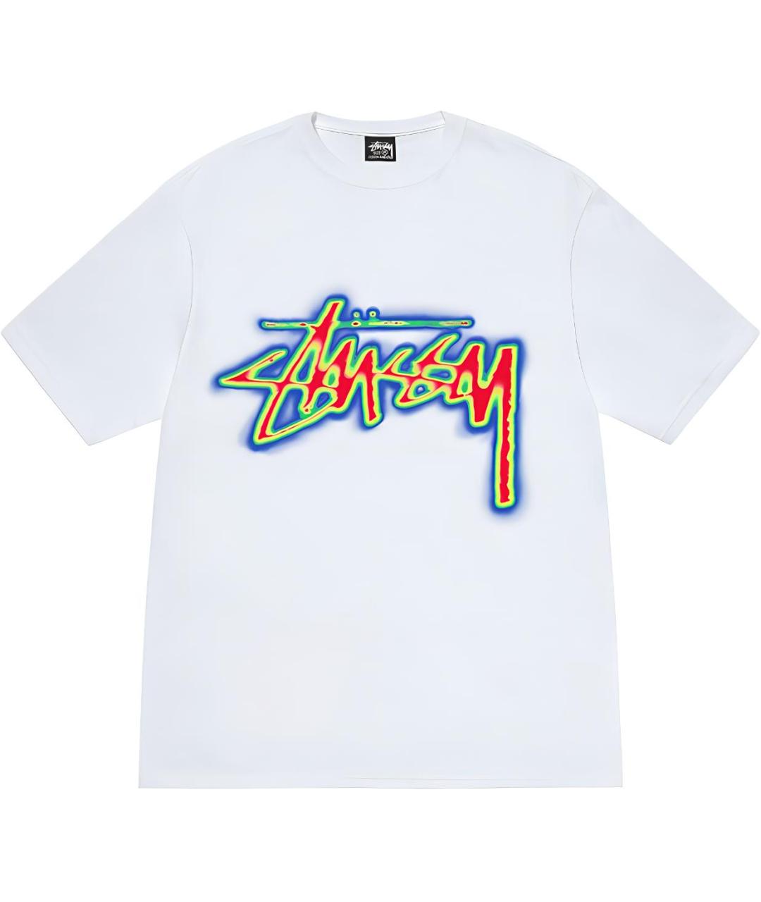 STUSSY Белая хлопковая футболка, фото 1