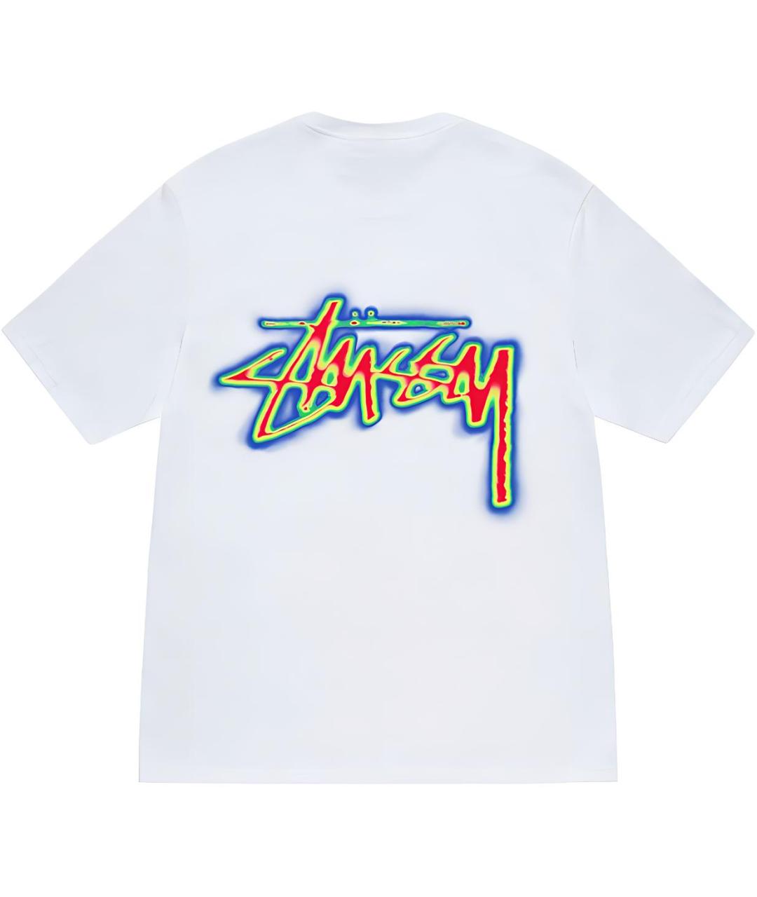 STUSSY Белая хлопковая футболка, фото 2