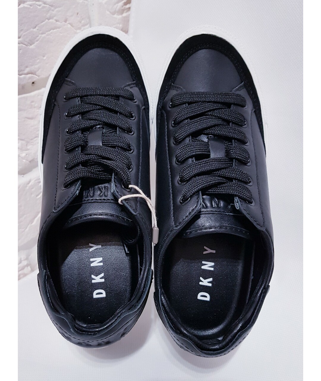 DKNY Черные кожаные кроссовки, фото 3