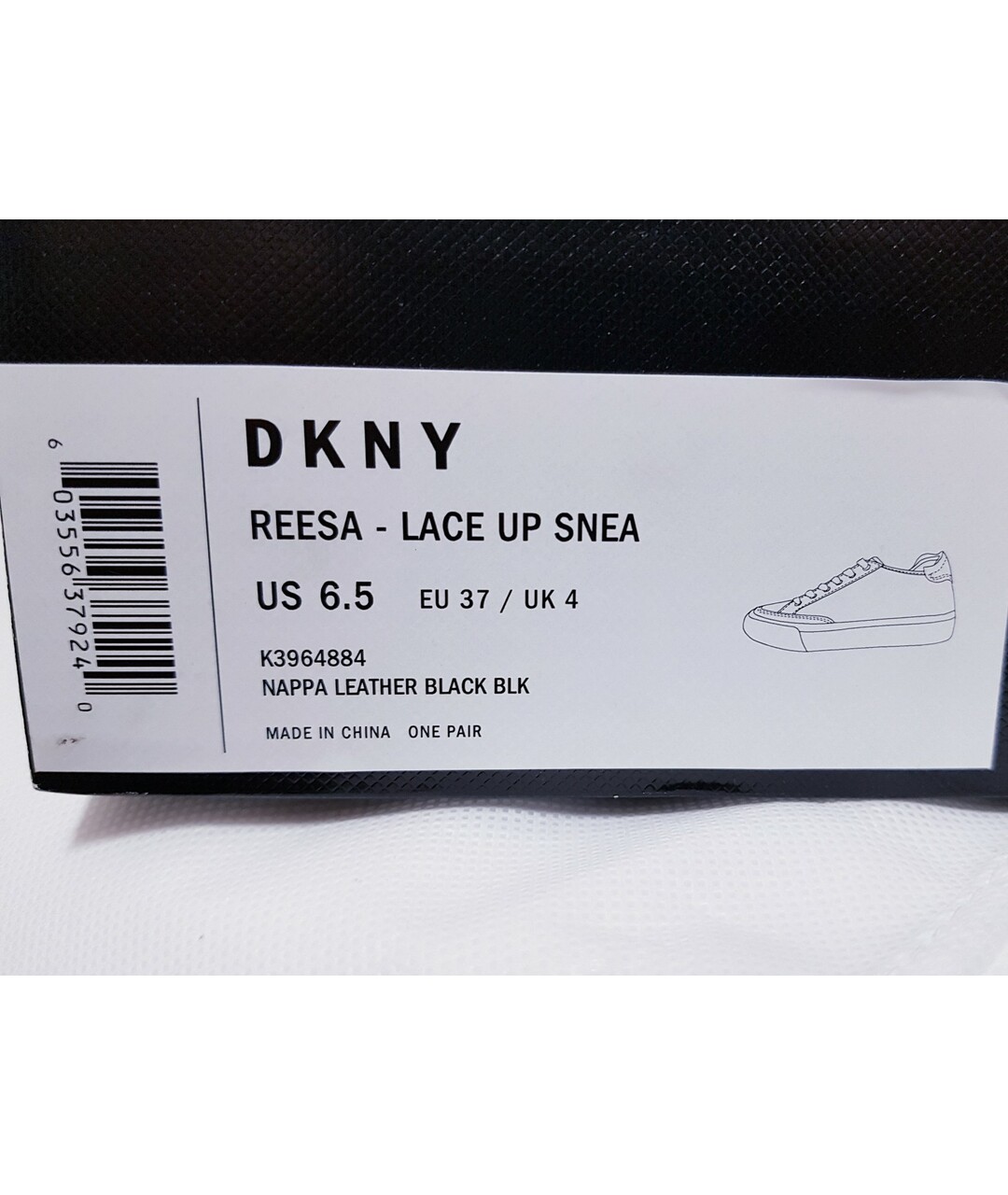 DKNY Черные кожаные кроссовки, фото 9