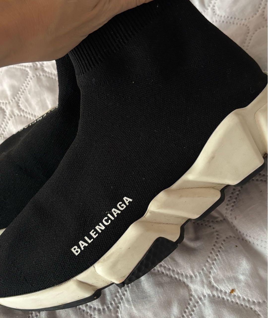 BALENCIAGA Черные текстильные кроссовки, фото 3