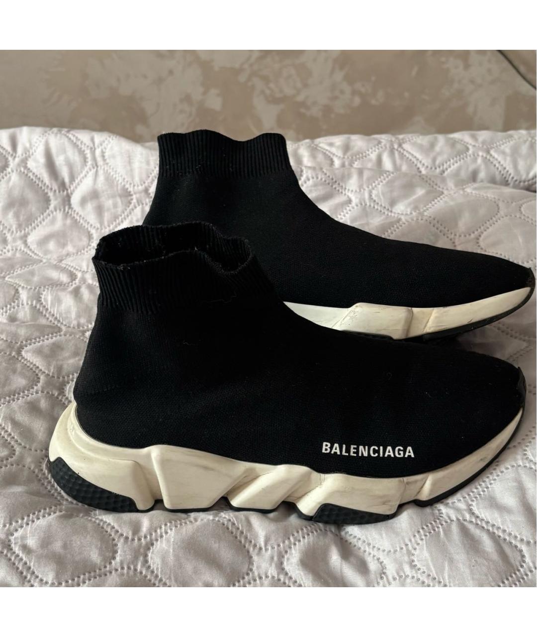 BALENCIAGA Черные текстильные кроссовки, фото 2