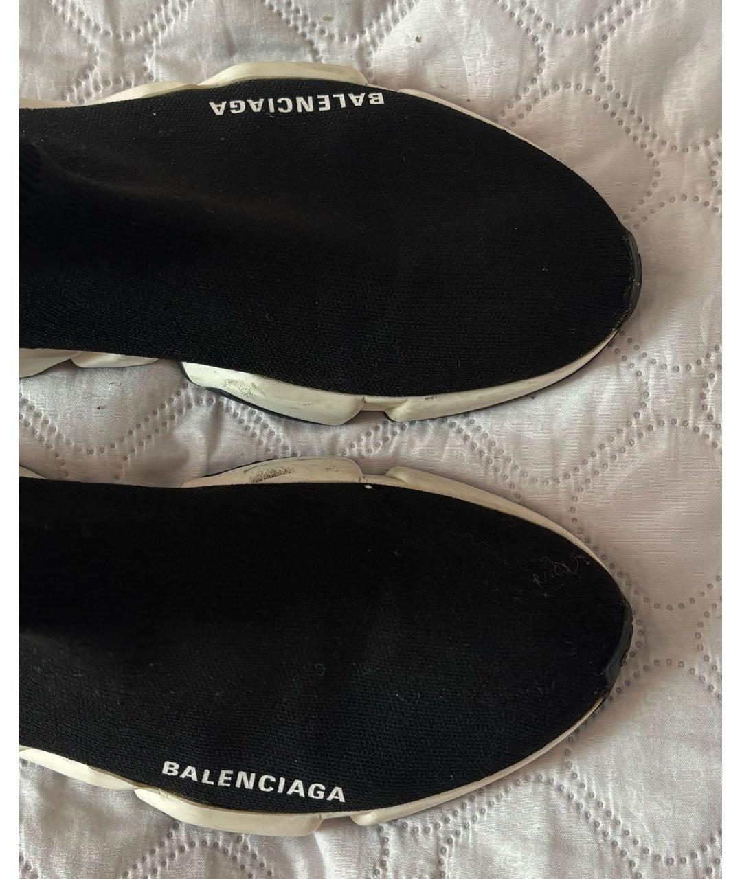 BALENCIAGA Черные текстильные кроссовки, фото 5