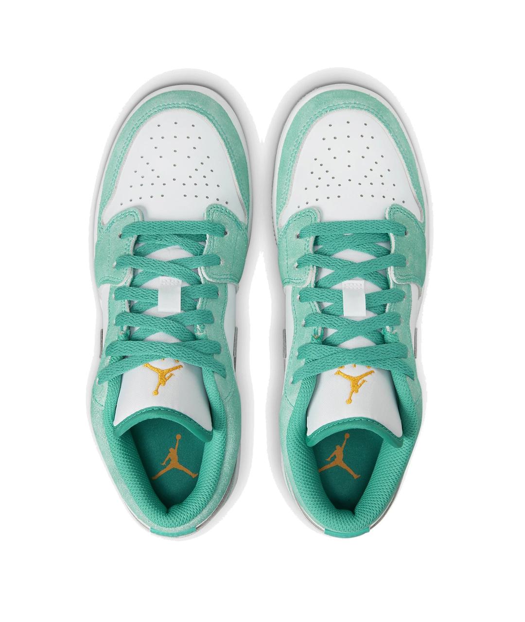 JORDAN Бирюзовые кожаные кроссовки, фото 3