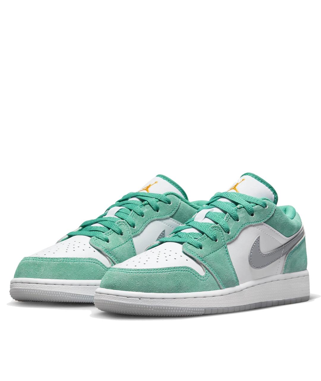 JORDAN Бирюзовые кожаные кроссовки, фото 2