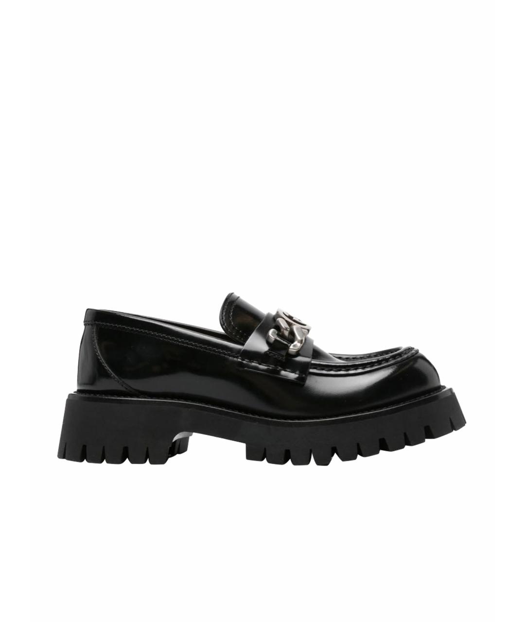 GUCCI Черные кожаные лоферы, фото 1