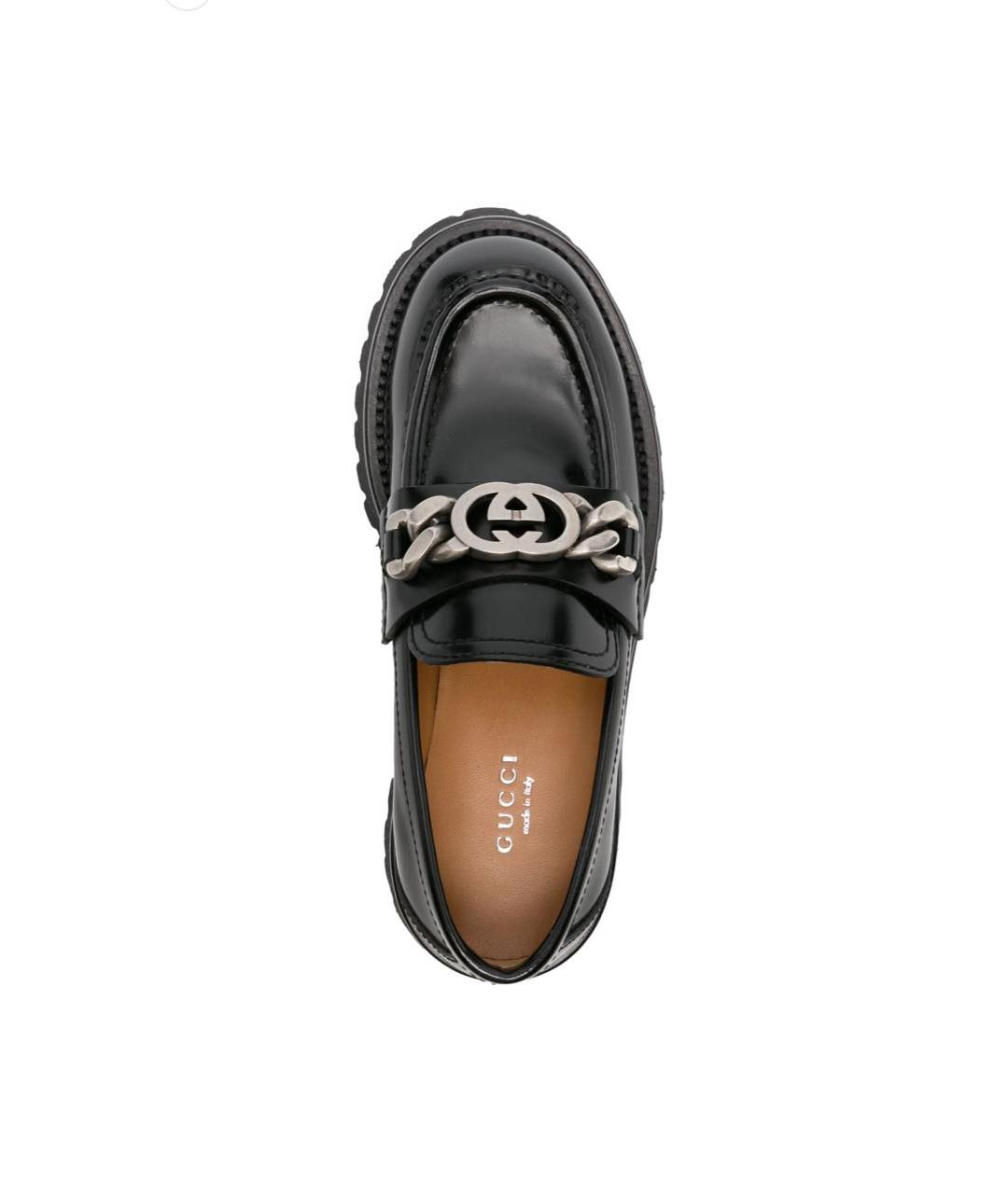 GUCCI Черные кожаные лоферы, фото 2