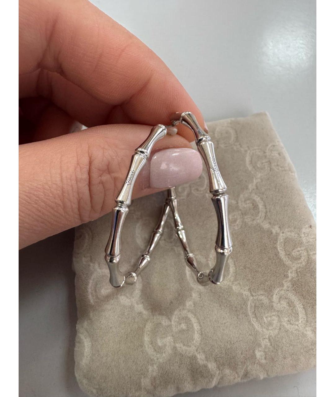 GUCCI Серьги из белого золота, фото 5