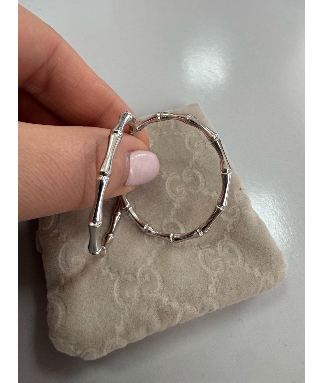 GUCCI Серьги из белого золота, фото 4