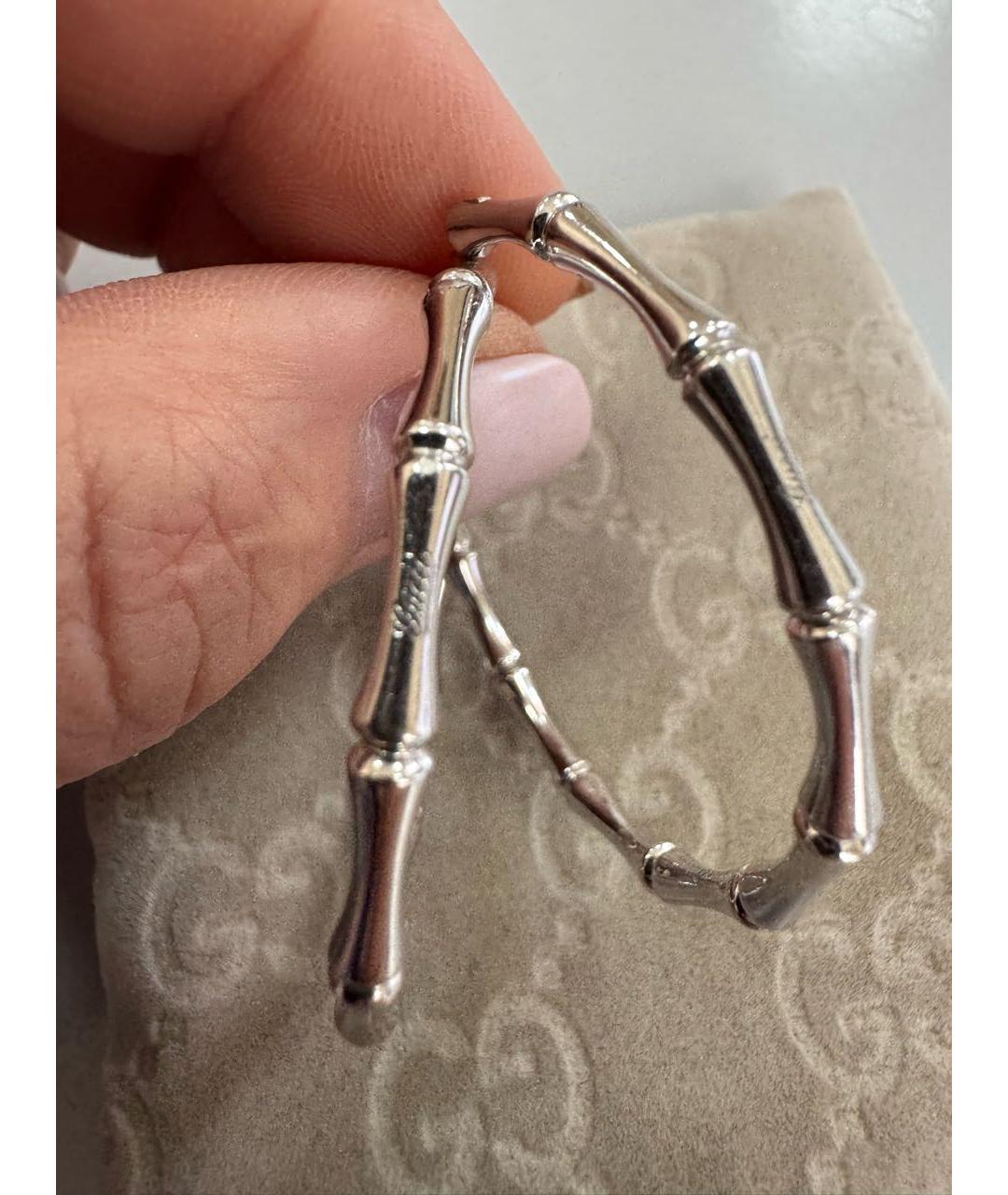 GUCCI Серьги из белого золота, фото 6