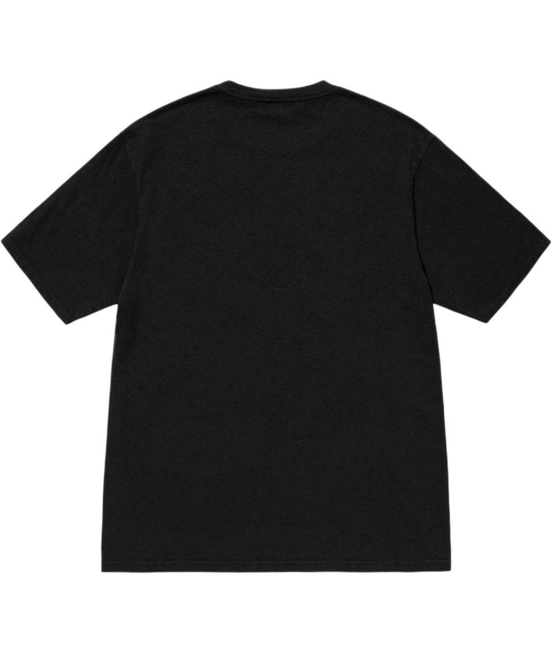 STUSSY Черная хлопковая футболка, фото 2