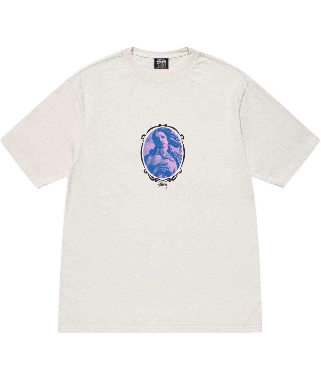 STUSSY Белая хлопковая футболка, фото 1
