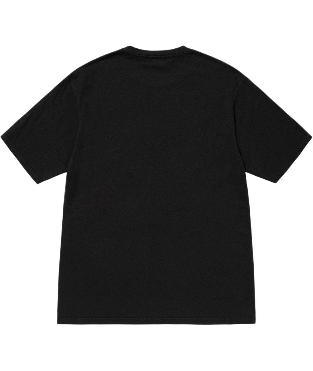 STUSSY Черная хлопковая футболка, фото 2