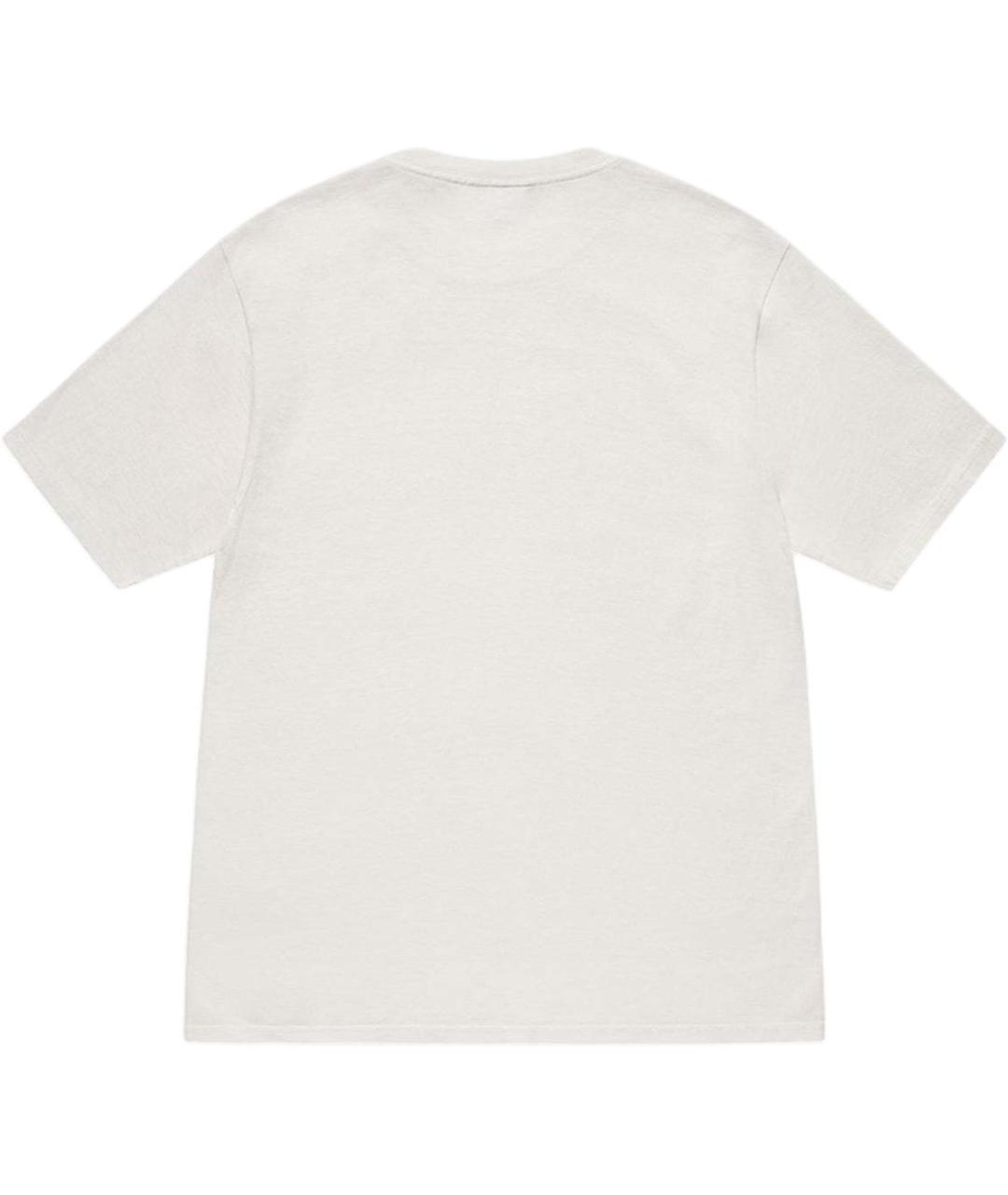 STUSSY Бежевая хлопковая футболка, фото 2