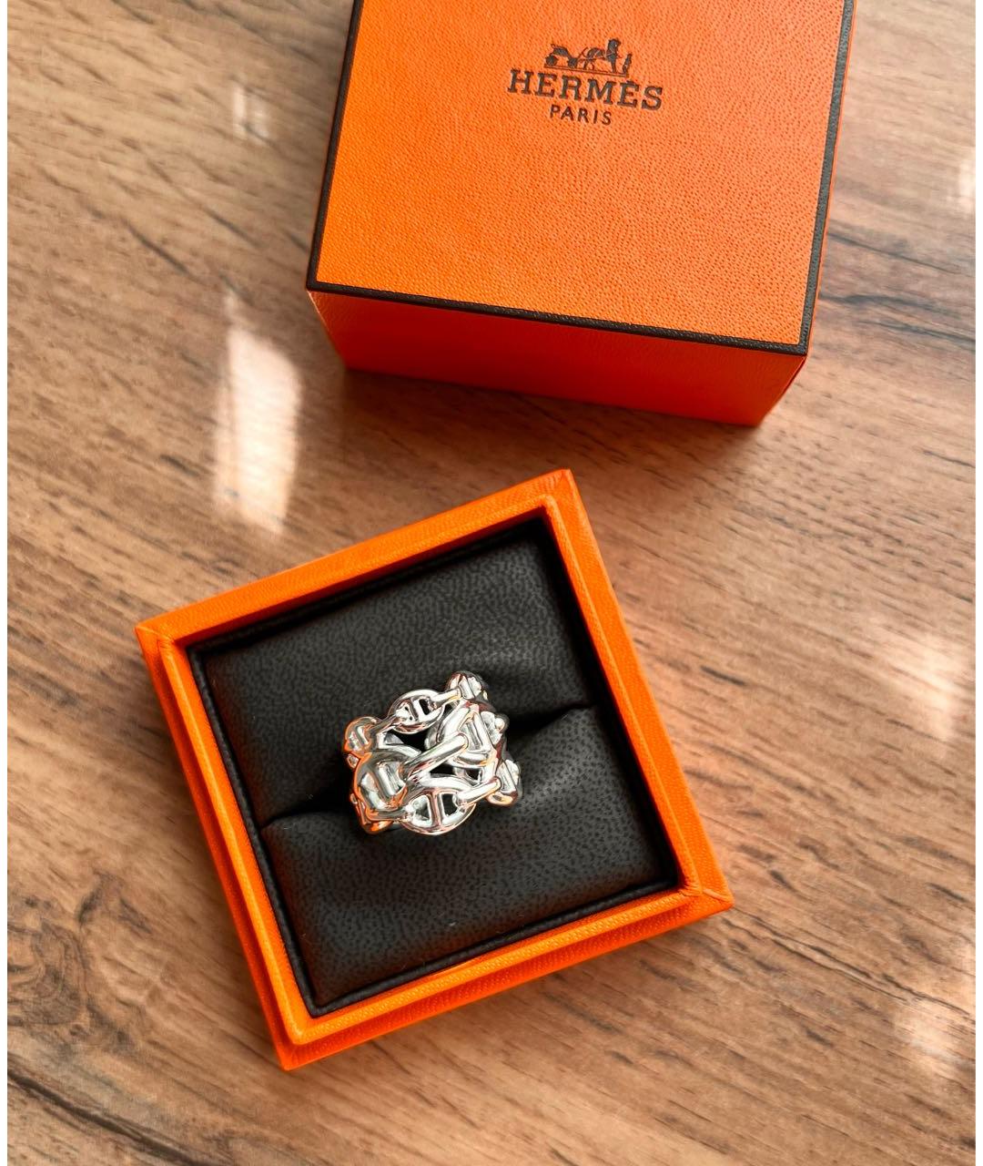 HERMES Серебряное серебряное кольцо, фото 3