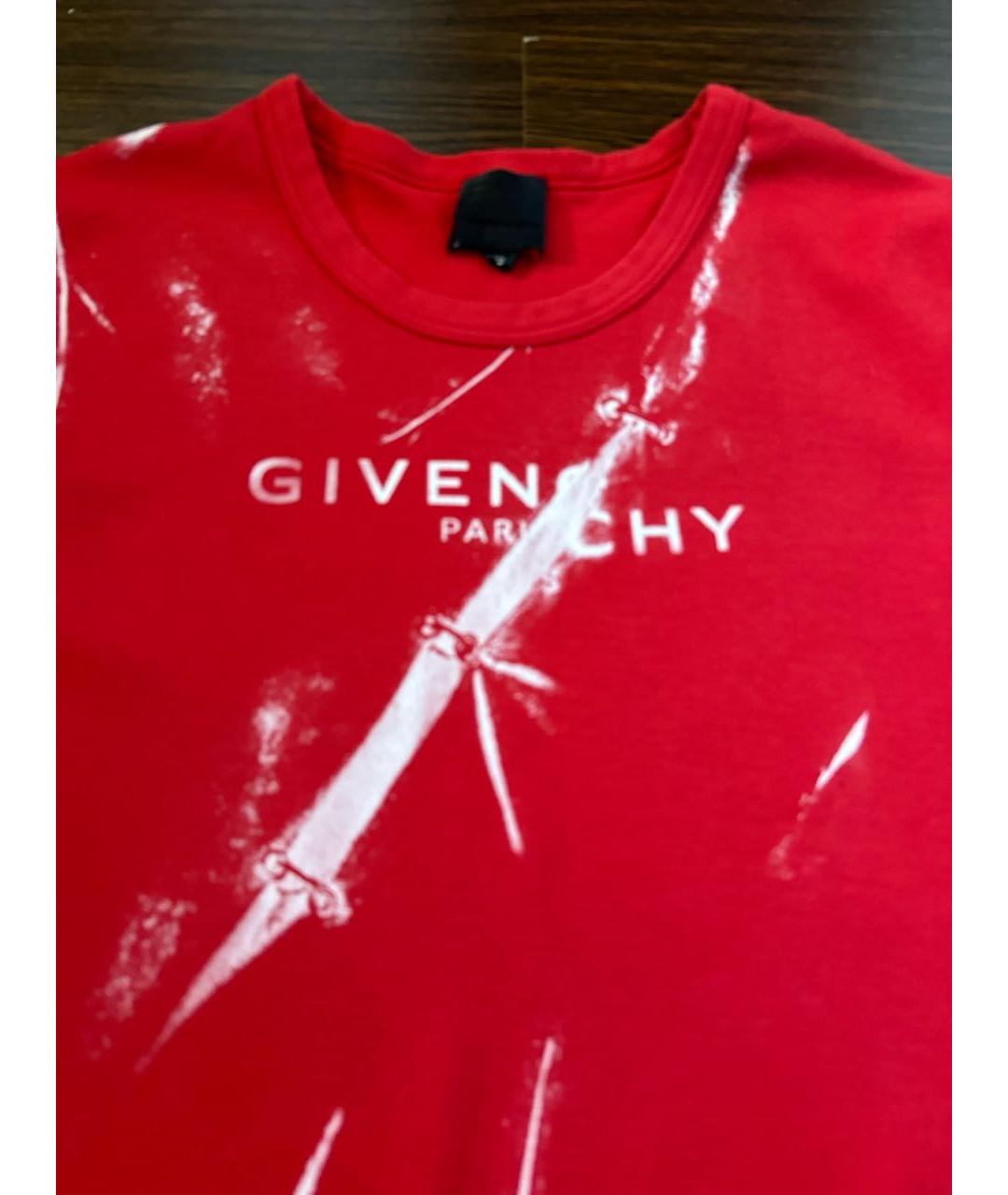 GIVENCHY Красное хлопковое коктейльное платье, фото 2