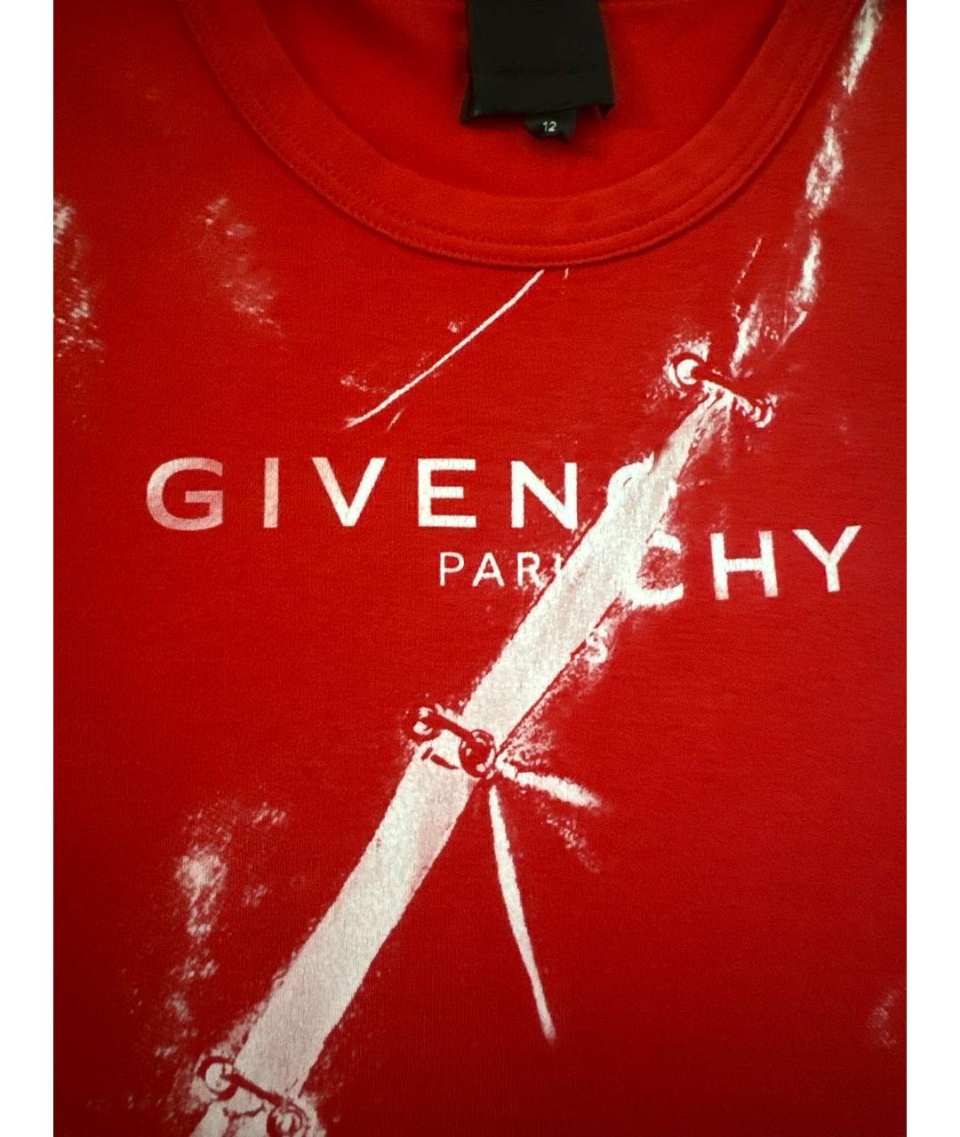 GIVENCHY Красное хлопковое коктейльное платье, фото 4