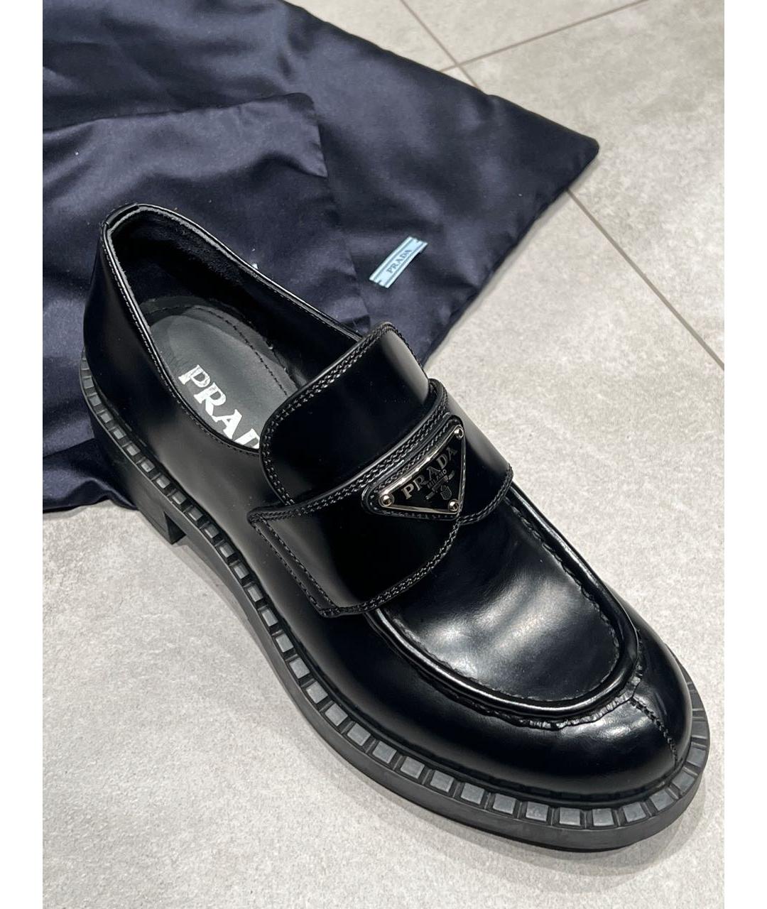 PRADA Черные кожаные лоферы, фото 6