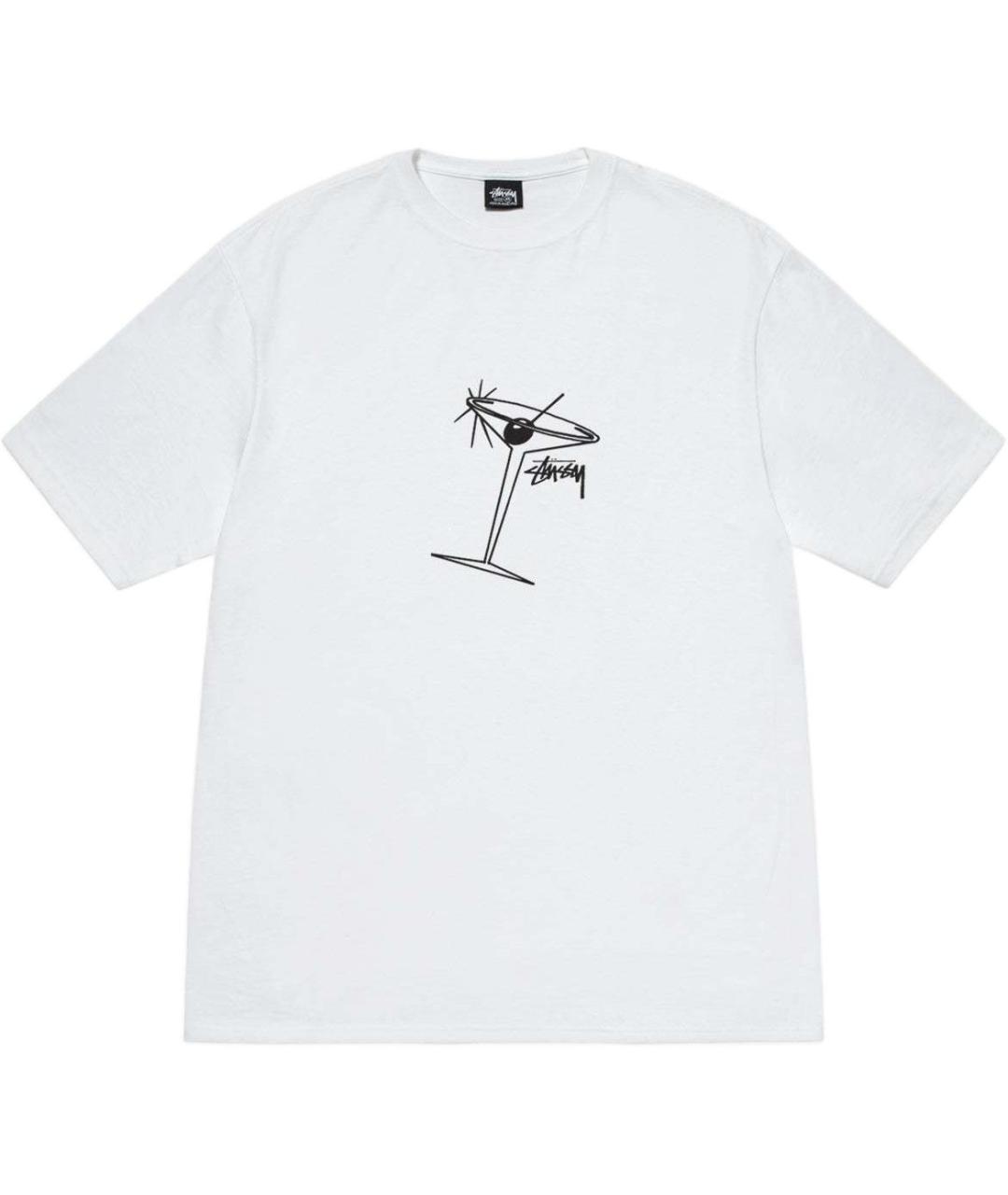 STUSSY Белая футболка, фото 1