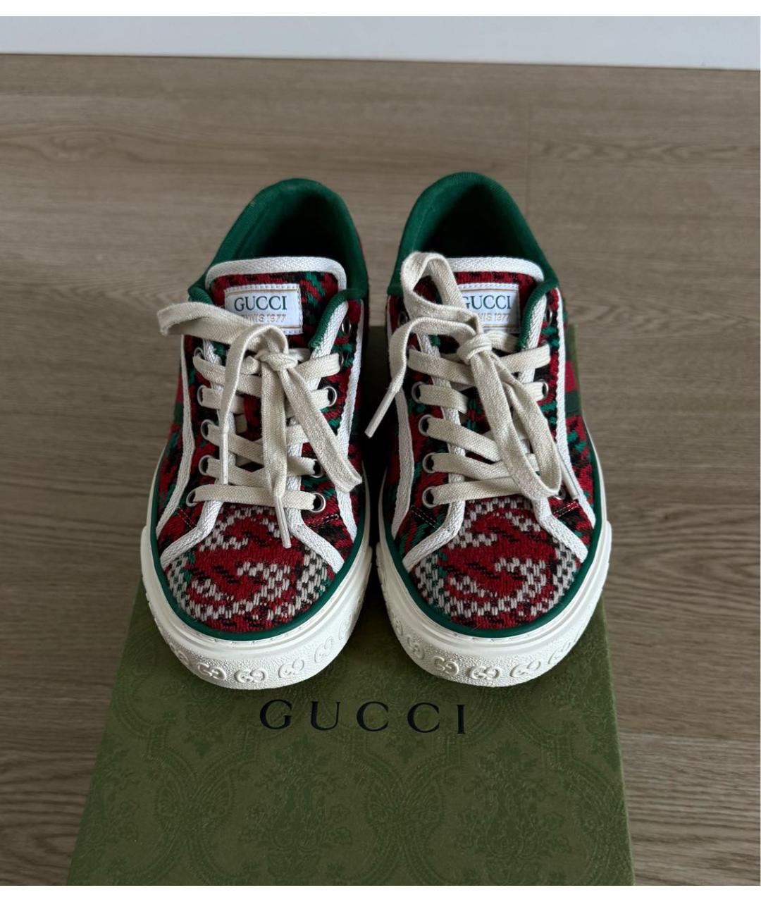 GUCCI Мульти текстильные кеды, фото 2