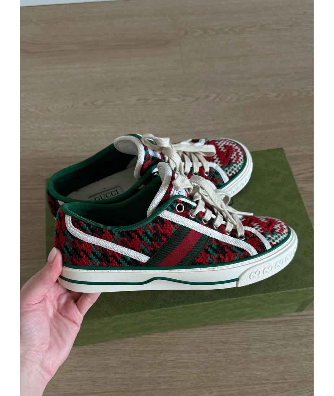 GUCCI Мульти текстильные кеды, фото 5