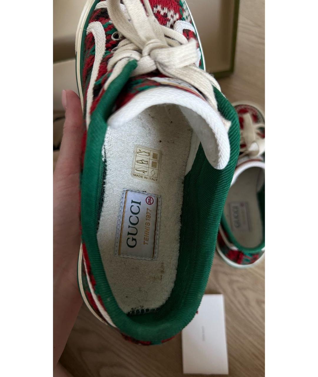 GUCCI Мульти текстильные кеды, фото 8