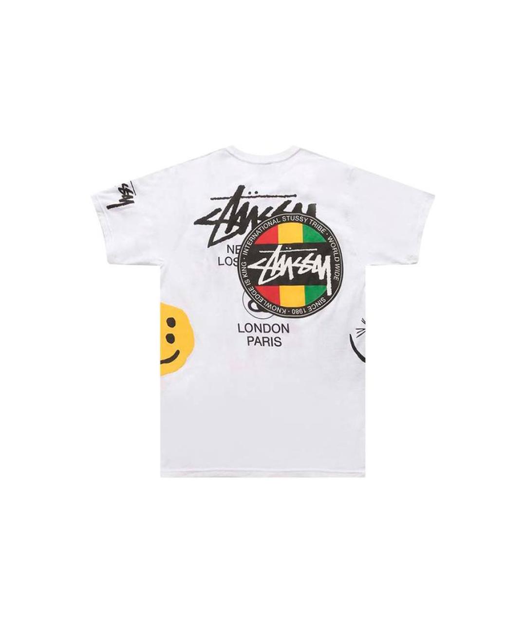 STUSSY Белая хлопковая футболка, фото 2