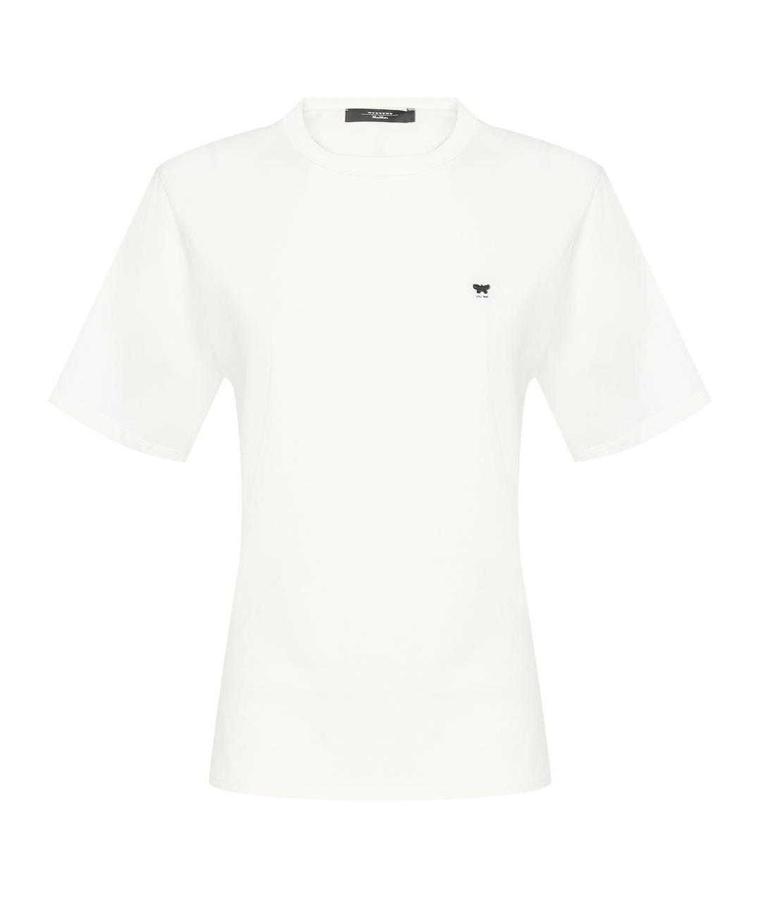 WEEKEND MAX MARA Белая хлопковая футболка, фото 1