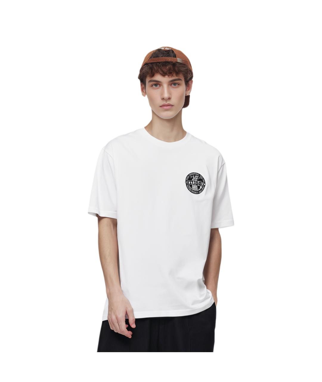 STUSSY Голубая хлопковая футболка, фото 3