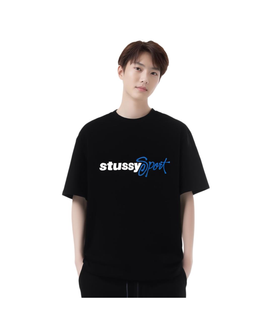 STUSSY Черная футболка, фото 3