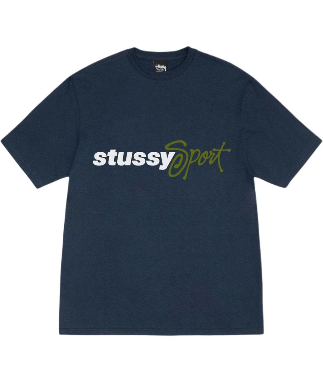STUSSY Темно-синяя футболка, фото 1