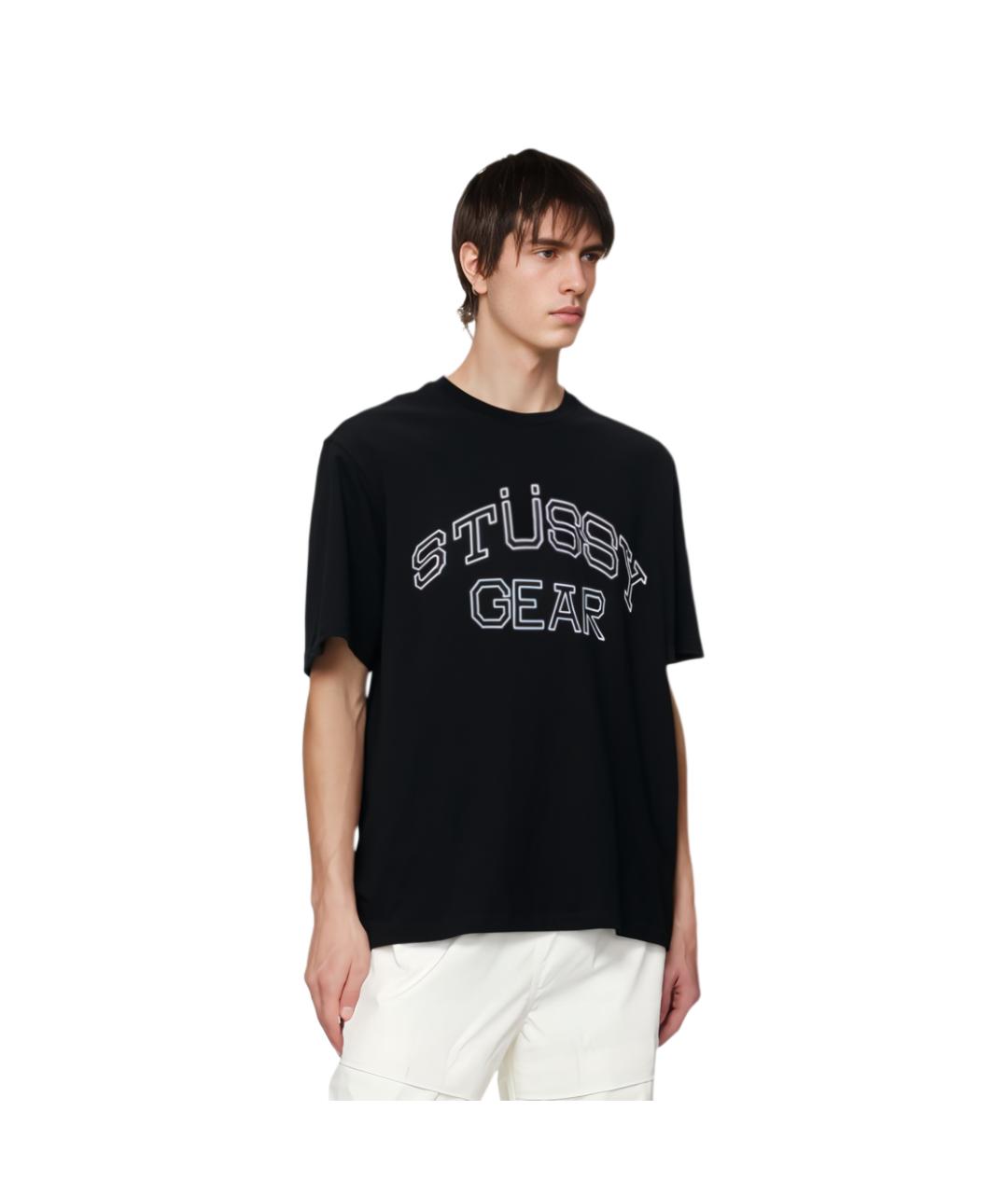 STUSSY Черная футболка, фото 3