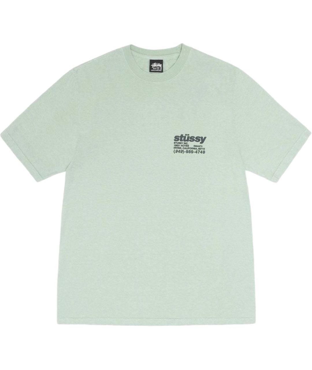 STUSSY Зеленая футболка, фото 1