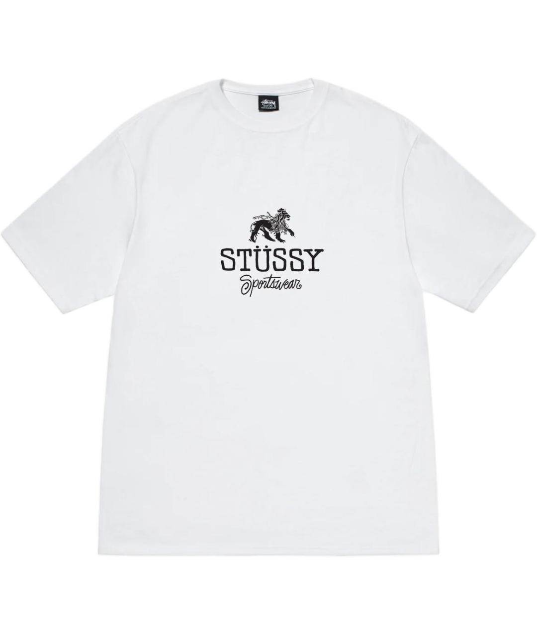 STUSSY Белая хлопковая футболка, фото 1