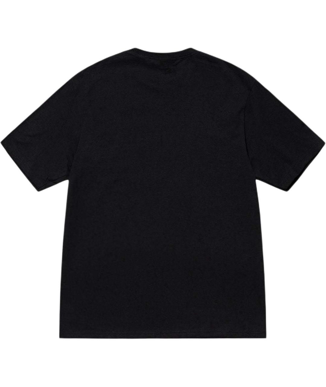 STUSSY Черная хлопковая футболка, фото 2