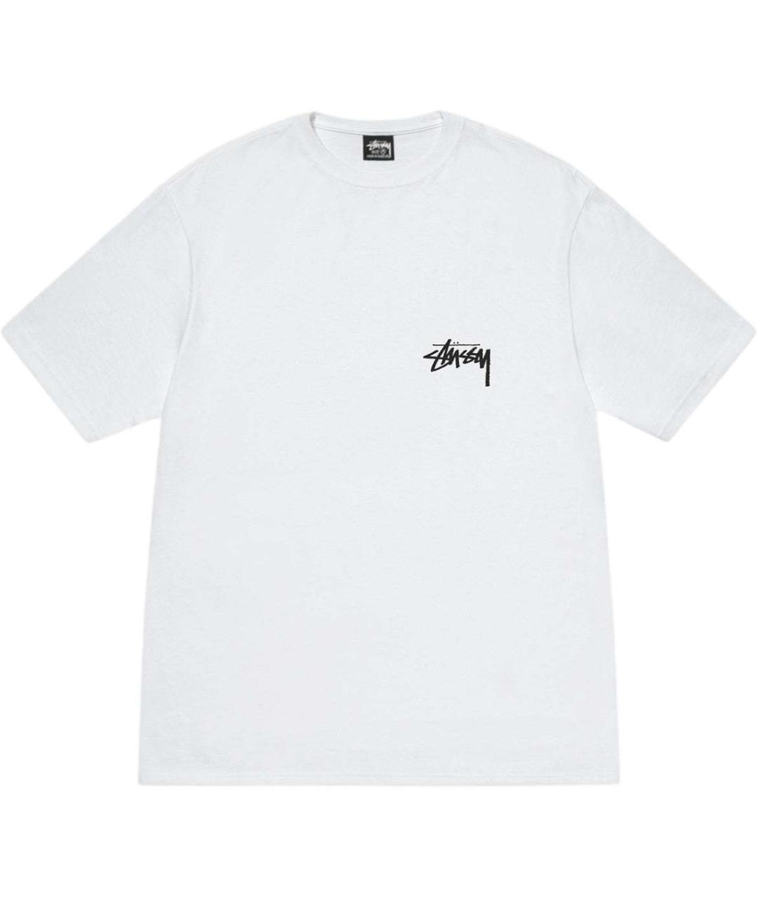 STUSSY Белая футболка, фото 1