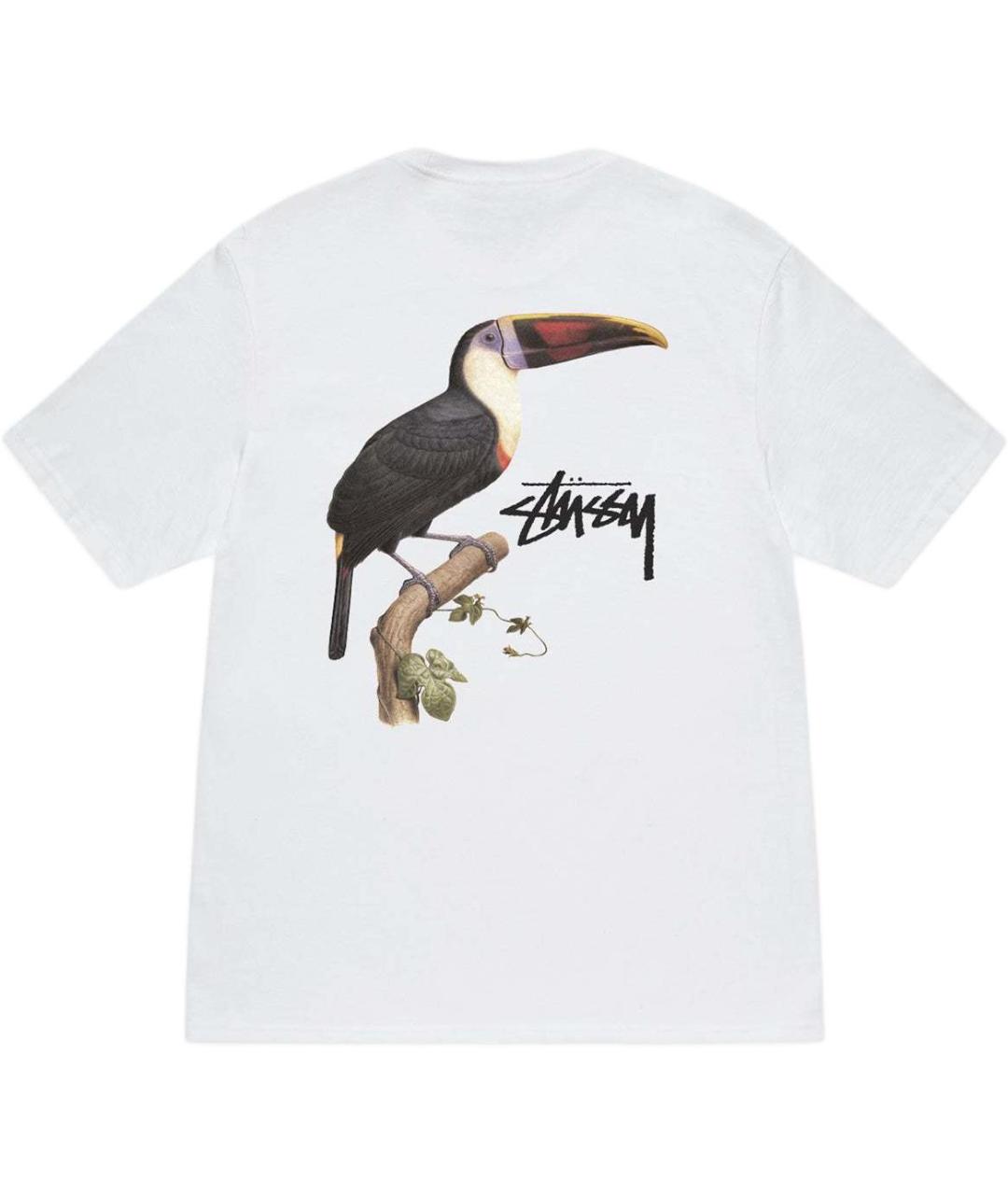 STUSSY Белая футболка, фото 2