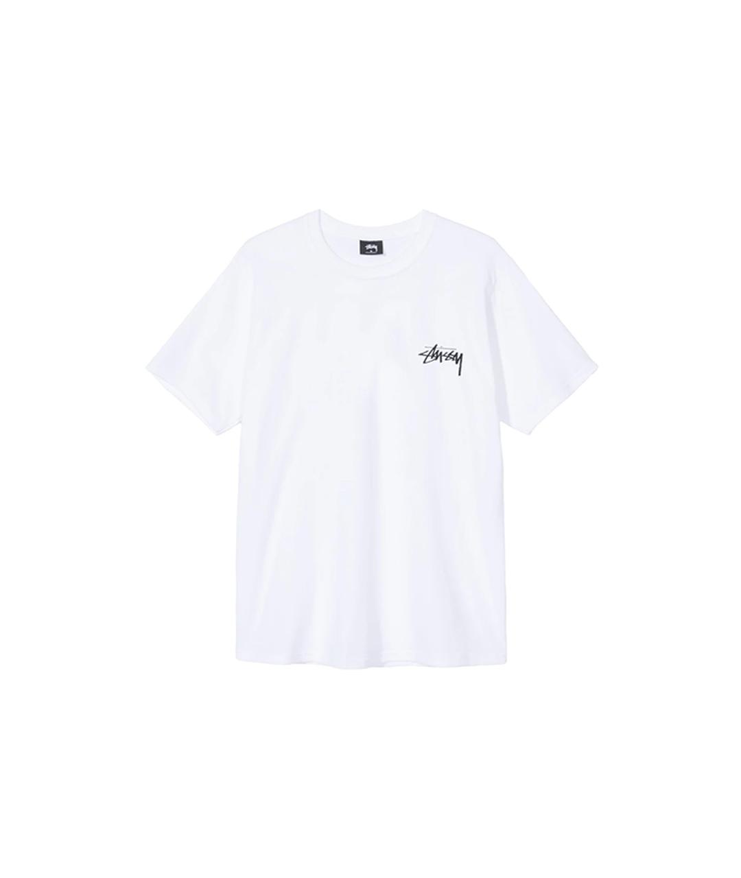 STUSSY Белая футболка, фото 1