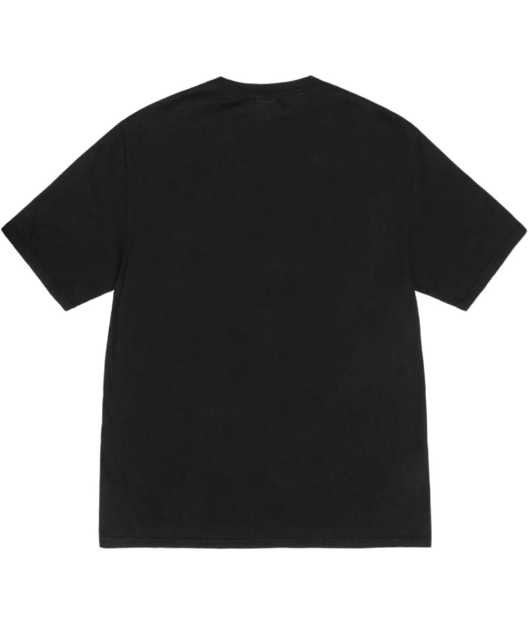 STUSSY Черная хлопковая футболка, фото 2