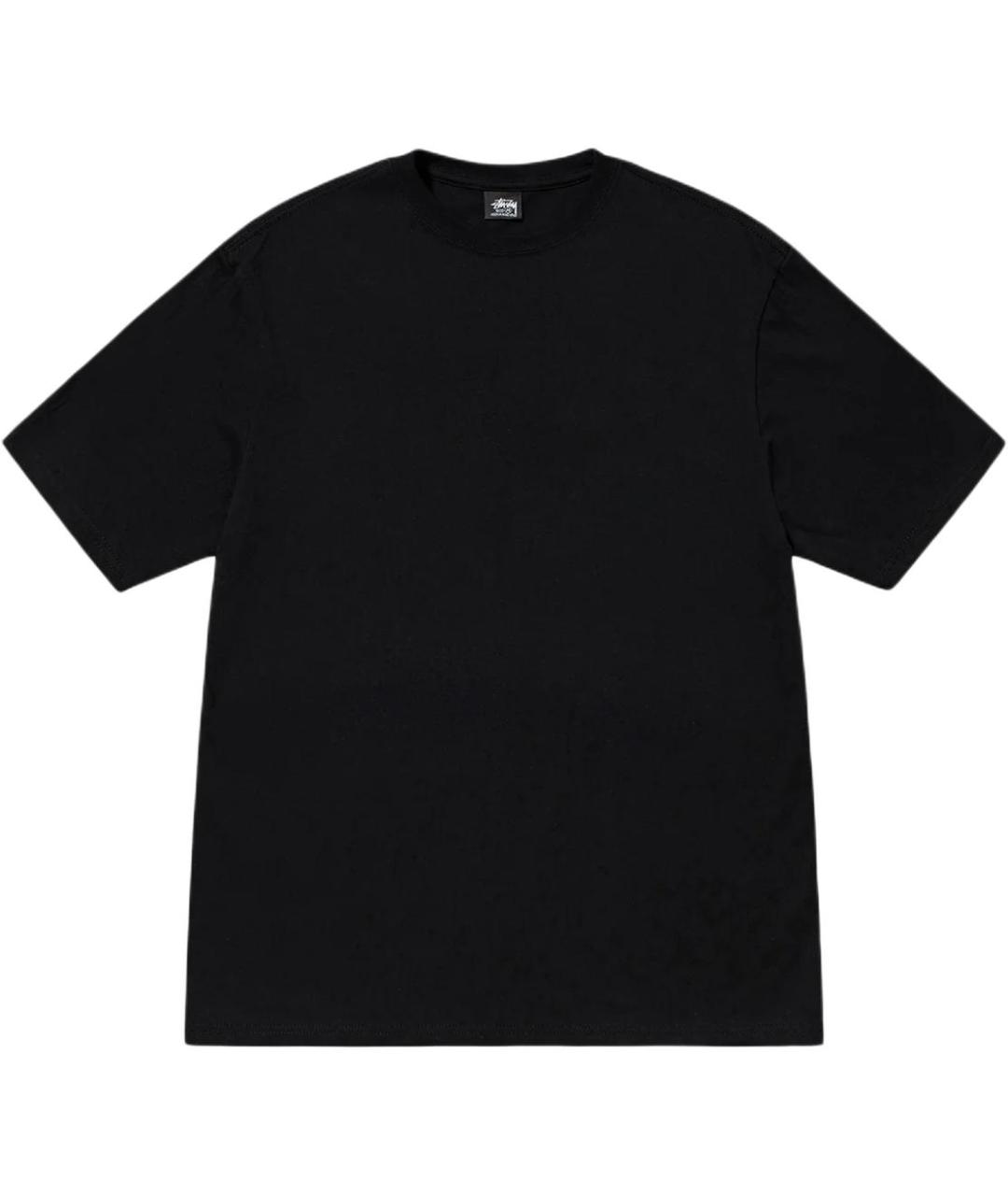 STUSSY Черная хлопковая футболка, фото 1
