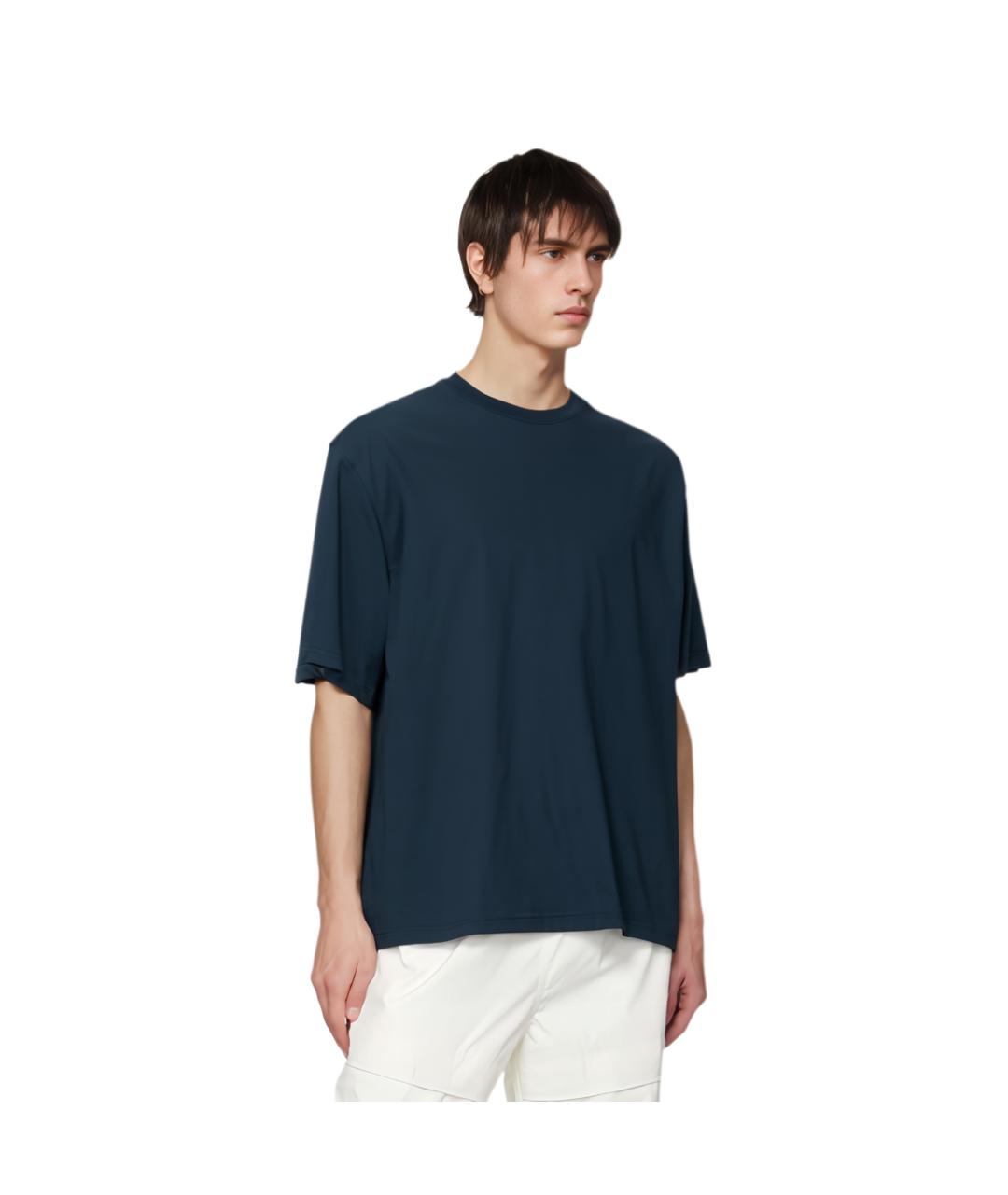 STUSSY Темно-синяя хлопковая футболка, фото 3