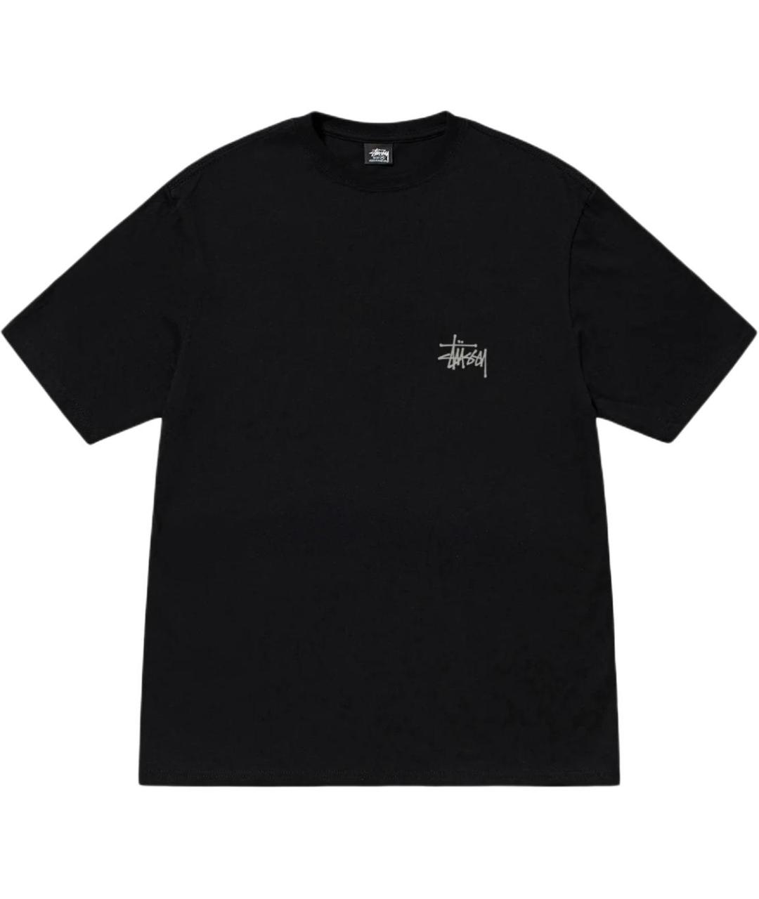 STUSSY Черная хлопковая футболка, фото 1