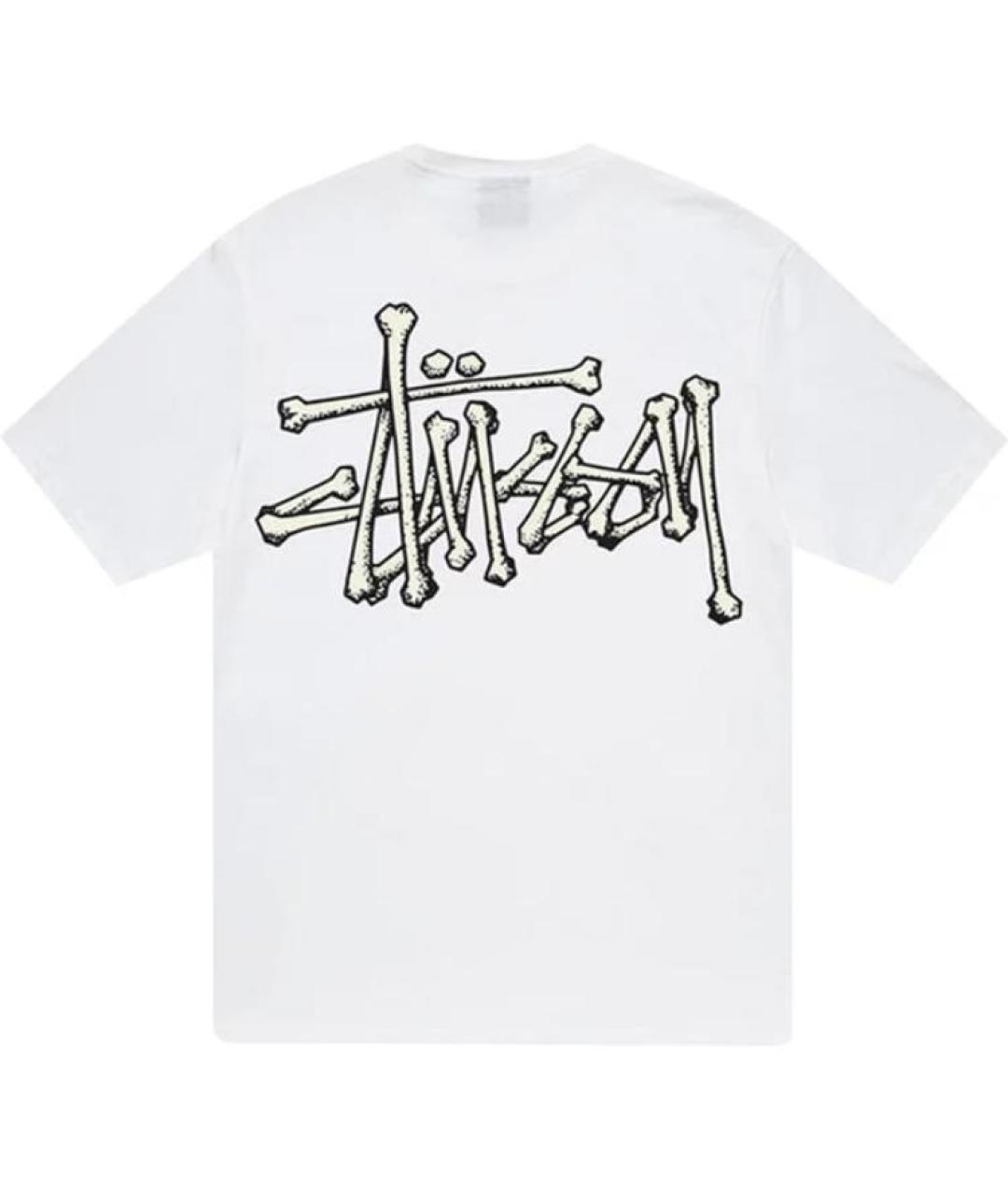 STUSSY Белая хлопковая футболка, фото 2