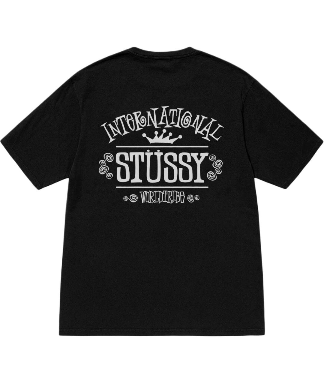 STUSSY Черная футболка, фото 2