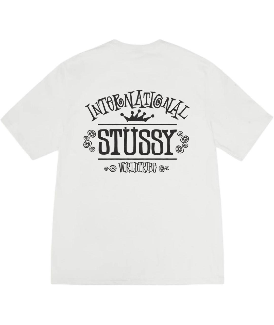STUSSY Белая хлопковая футболка, фото 2